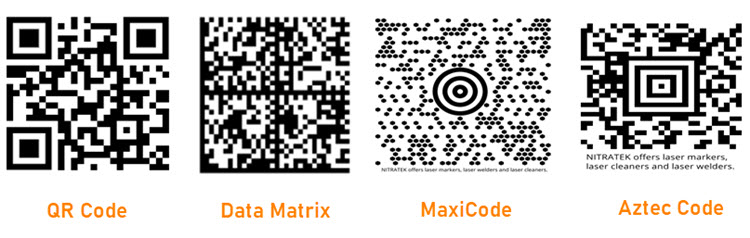 the QR codes can be engraved with laser marker