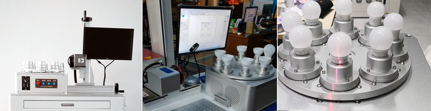 rotary laser marking & printing machine for led bulbs