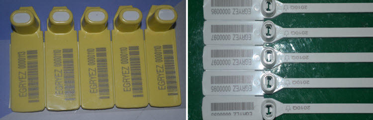 plastic tag laser marking samples